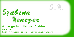 szabina menczer business card
